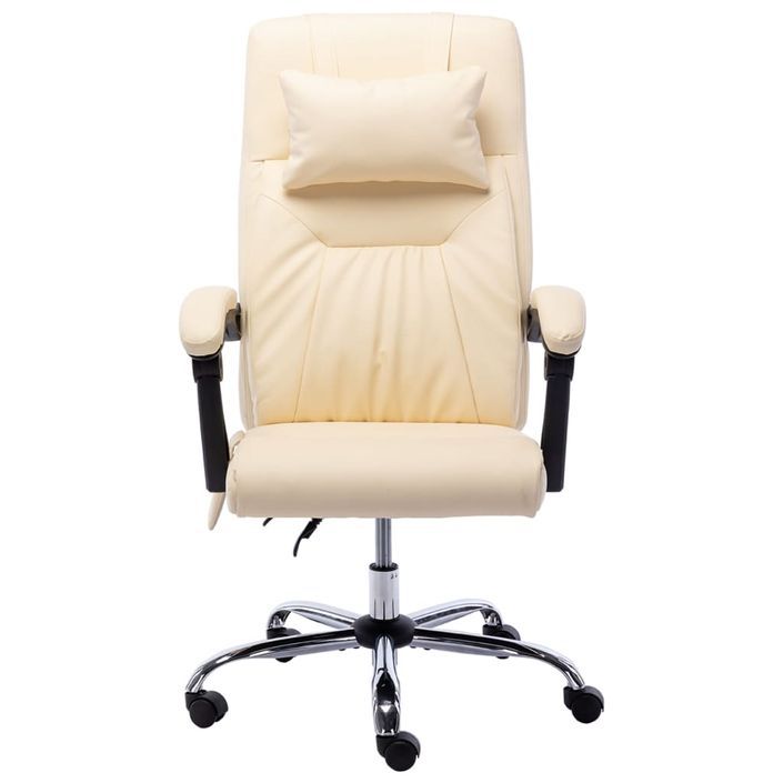 Chaise de bureau de massage Crème Similicuir 2 - Photo n°2