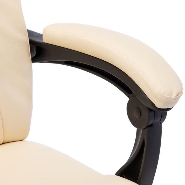 Chaise de bureau de massage Crème Similicuir 2 - Photo n°7