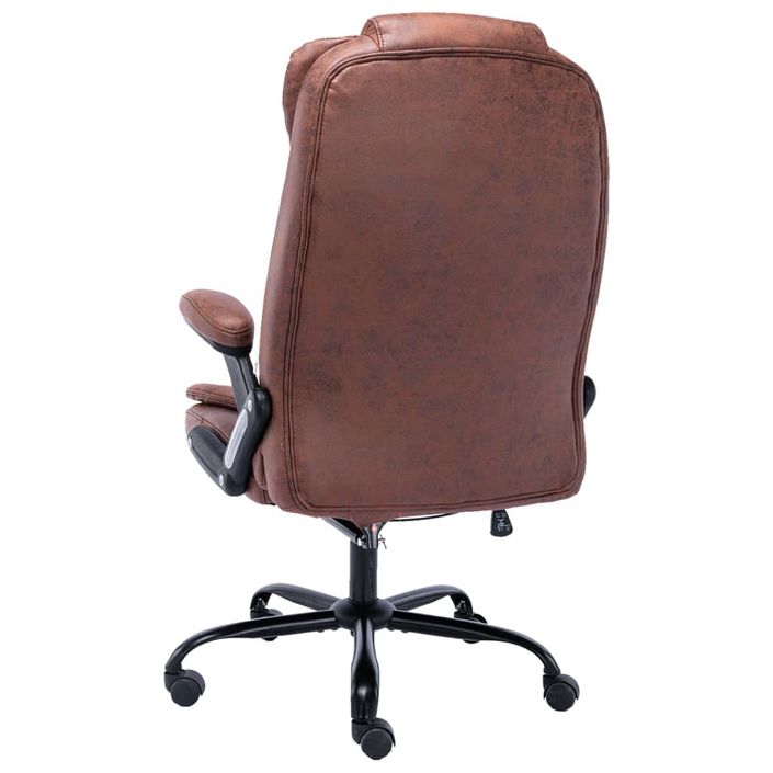 Chaise de bureau de massage Marron clair Cuir véritable - Photo n°4