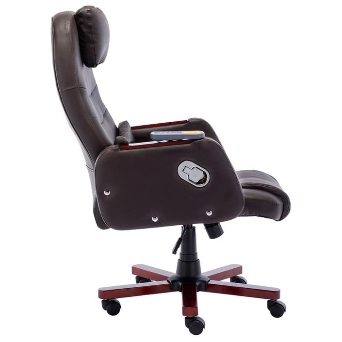 Chaise de bureau de massage Marron Similicuir 6 - Photo n°3