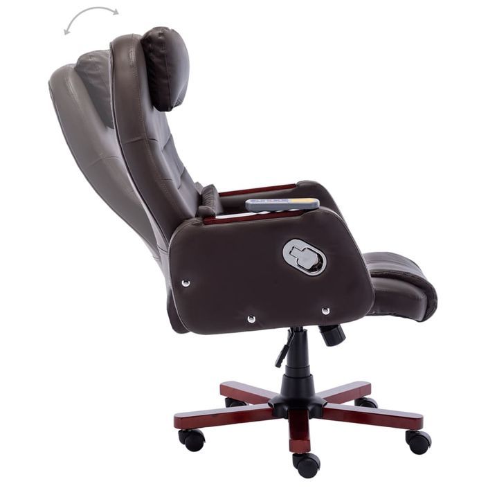 Chaise de bureau de massage Marron Similicuir 6 - Photo n°5