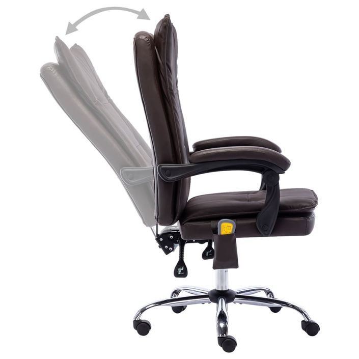 Chaise de bureau de massage Marron Similicuir 3 - Photo n°6