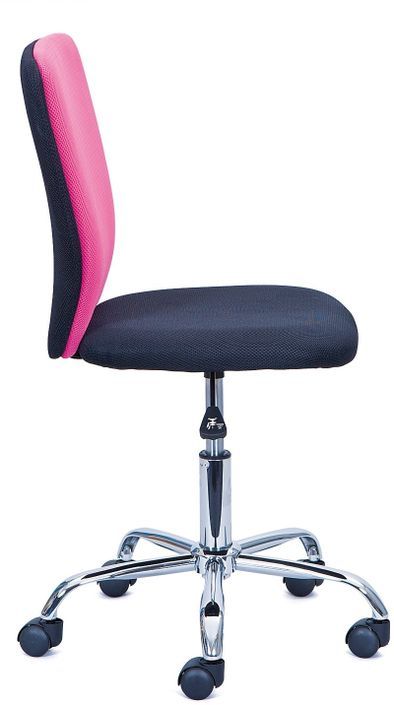 Chaise de bureau enfant rose et noir Tinny - Photo n°4