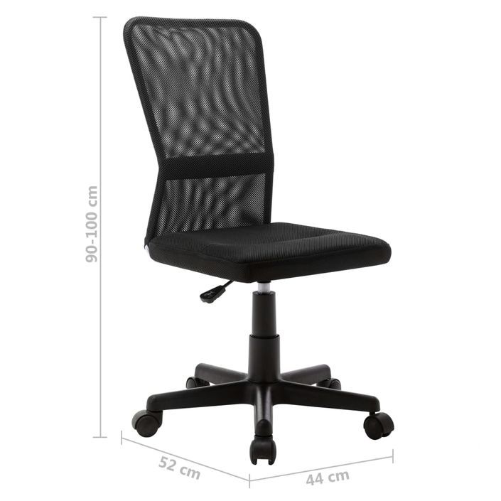 Chaise de bureau Noir 44x52x100 cm Tissu en maille - Photo n°8