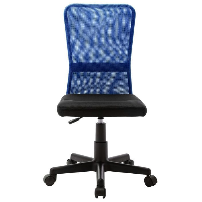 Chaise de bureau Noir et bleu 44x52x100 cm Tissu en maille - Photo n°2
