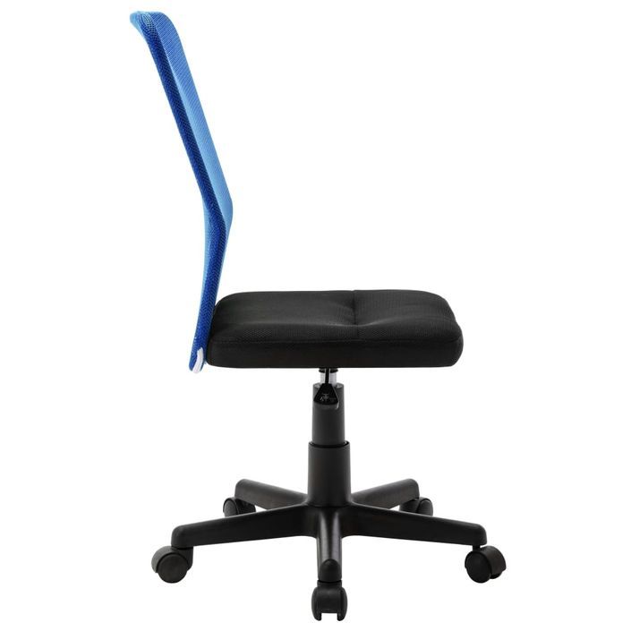 Chaise de bureau Noir et bleu 44x52x100 cm Tissu en maille - Photo n°4