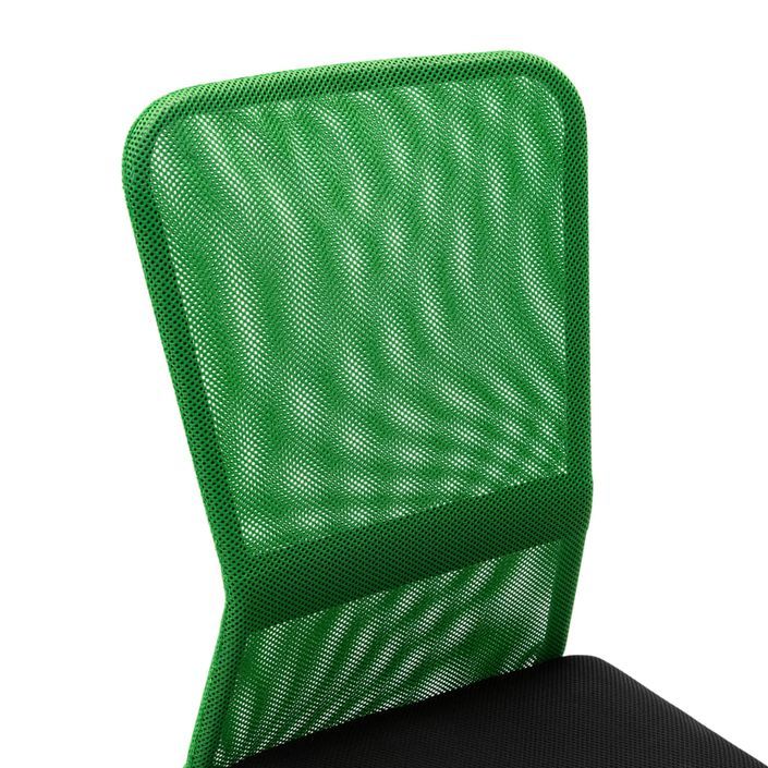 Chaise de bureau Noir et vert 44x52x100 cm Tissu en maille - Photo n°5