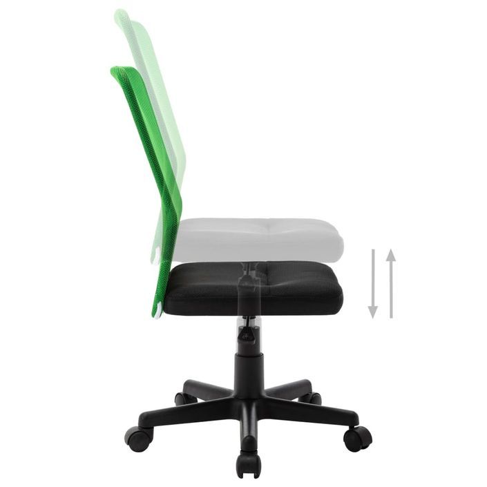 Chaise de bureau Noir et vert 44x52x100 cm Tissu en maille - Photo n°7