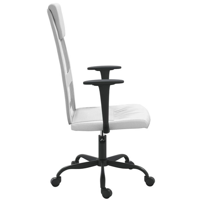 Chaise de bureau réglable en hauteur blanc - Photo n°4