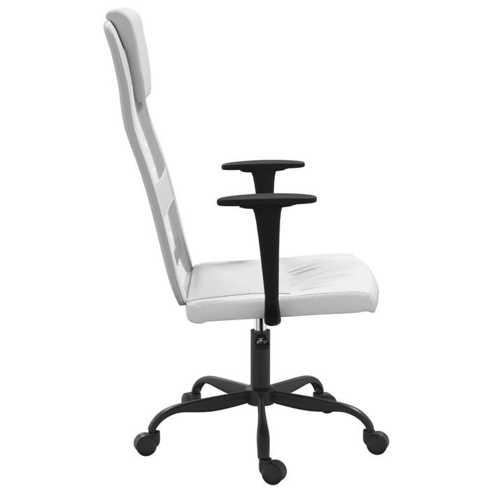Chaise de bureau réglable en hauteur blanc - Photo n°4