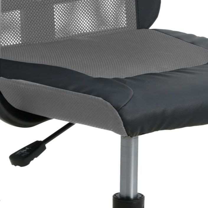 Chaise de bureau réglable en hauteur gris et noir - Photo n°7