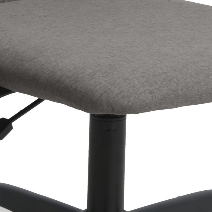Chaise de bureau réglable en hauteur gris foncé tissu - Photo n°7