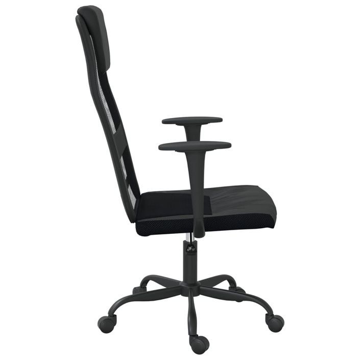 Chaise de bureau réglable en hauteur noir - Photo n°4