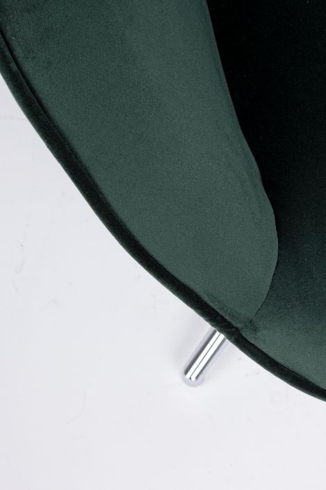 Chaise de bureau réglable en velours vert Farija - Photo n°4
