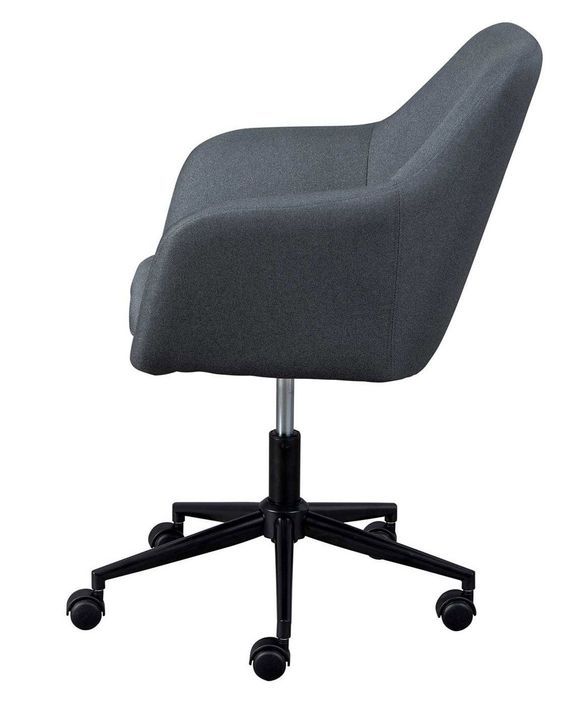Chaise de bureau réglable tissu gris Zenit - Photo n°2