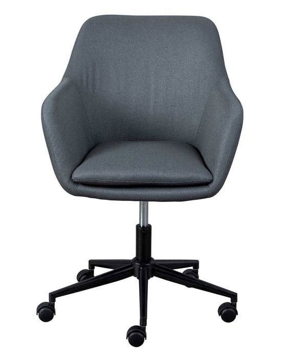 Chaise de bureau réglable tissu gris Zenit - Photo n°3