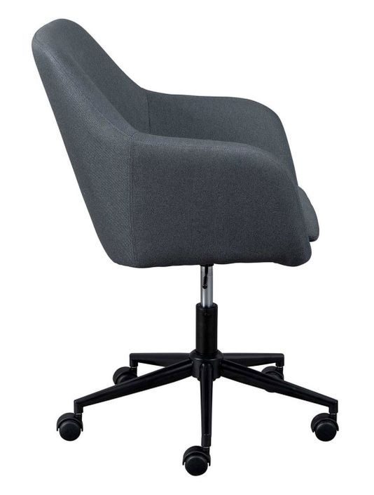 Chaise de bureau réglable tissu gris Zenit - Photo n°4