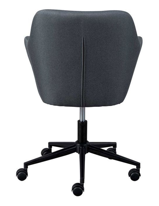 Chaise de bureau réglable tissu gris Zenit - Photo n°5