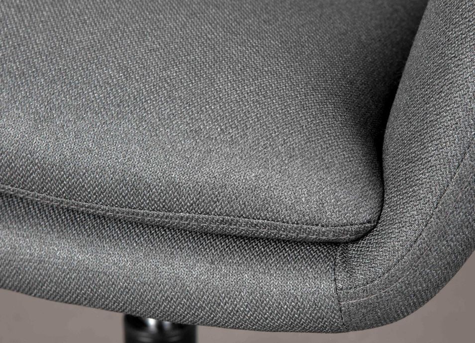 Chaise de bureau réglable tissu gris Zenit - Photo n°6