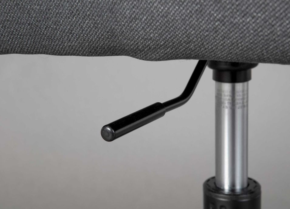 Chaise de bureau réglable tissu gris Zenit - Photo n°7