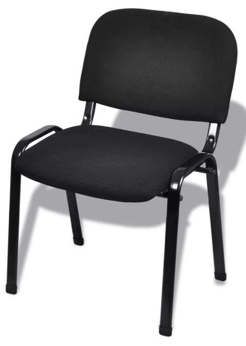 Chaise de bureau tissu et pieds métal noir Minisane - Lot de 12 - Photo n°1