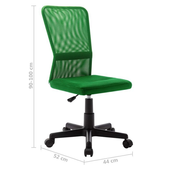 Chaise de bureau Vert 44x52x100 cm Tissu en maille - Photo n°8