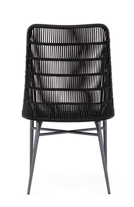 Chaise de jardin aluminium anthracite et gris Tabi - Lot de 2 - Photo n°6