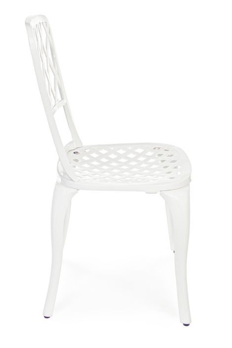 Chaise de jardin aluminium blanc Fazola - Lot de 2 - Photo n°4
