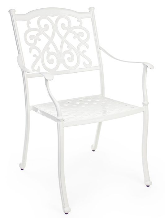 Chaise de jardin aluminium moulée blanc Kofiam - Lot de 2 - Photo n°1