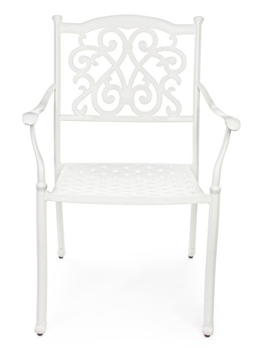 Chaise de jardin aluminium moulée blanc Kofiam - Lot de 2 - Photo n°3