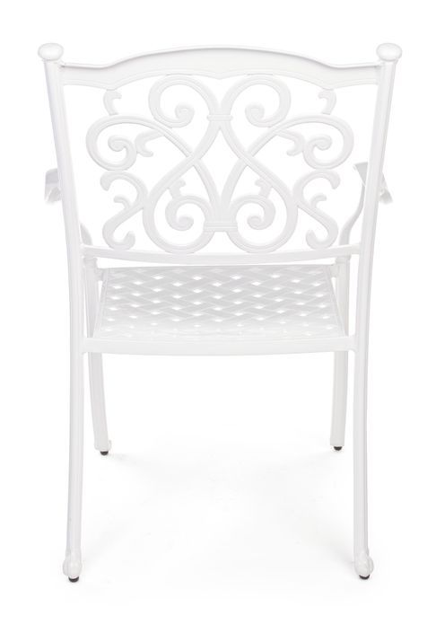 Chaise de jardin aluminium moulée blanc Kofiam - Lot de 2 - Photo n°4