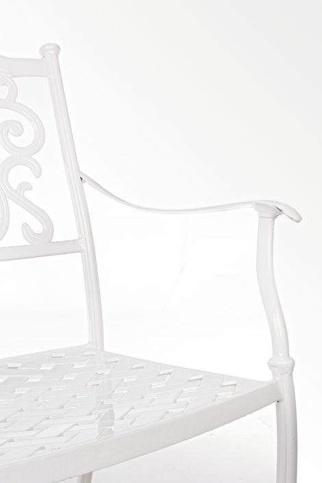 Chaise de jardin aluminium moulée blanc Kofiam - Lot de 2 - Photo n°7