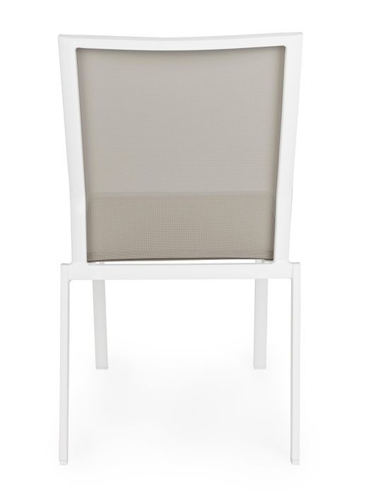 Chaise de jardin en aluminium blanc Cadia - Lot de 4 - Photo n°10