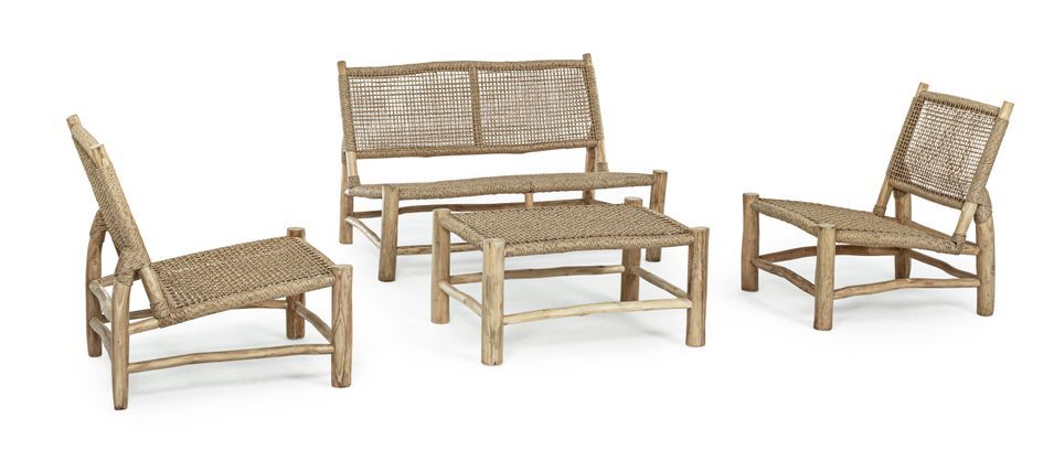 Chaise de jardin en bois teck naturel Landry - Lot de 2 - Photo n°6