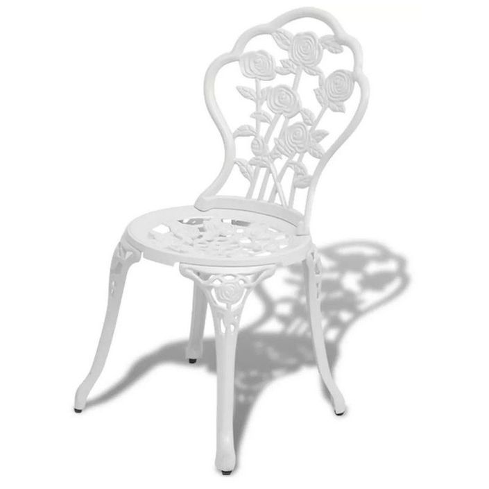 Chaise de jardin métal coulé blanc Dawa - Lot de 2 - Photo n°1