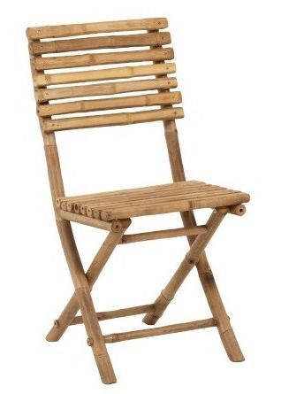 Chaise de jardin pliable bambou clair Nayra L 54 cm - Photo n°1