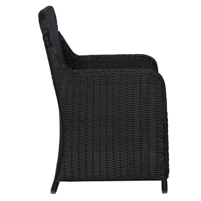 Chaise de jardin tissu gris et résine noire Iggem - Lot de 2 - Photo n°2