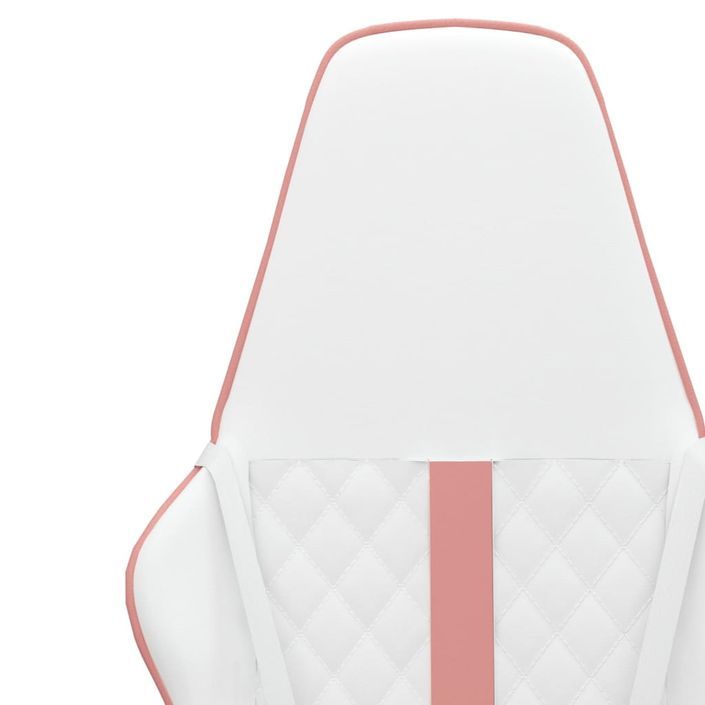 Chaise de jeu Blanc et rose Similicuir - Photo n°11