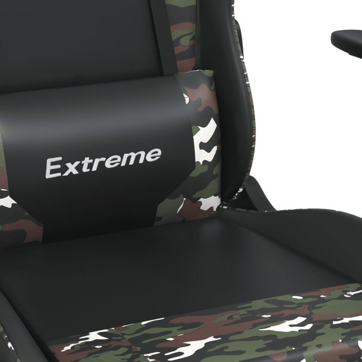 Chaise de jeu de massage Noir et camouflage Similicuir - Photo n°11