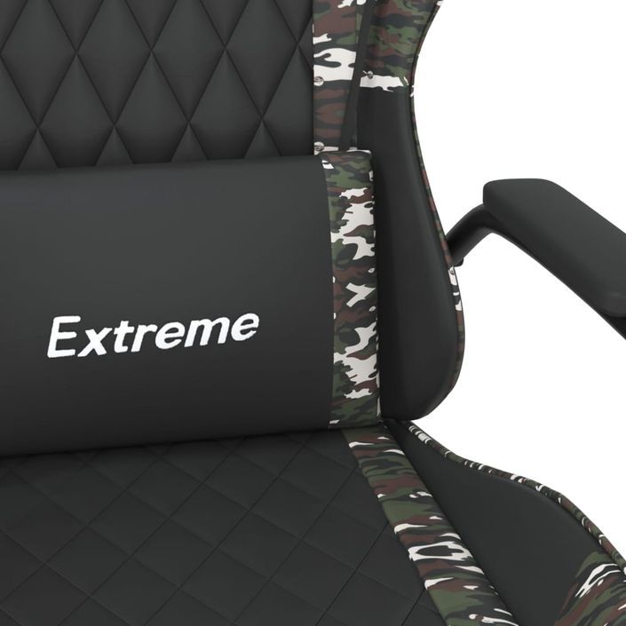 Chaise de jeu de massage Noir et camouflage Similicuir - Photo n°11