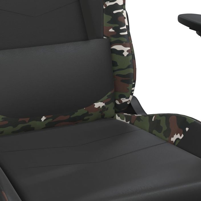 Chaise de jeu de massage Noir et camouflage Similicuir - Photo n°8