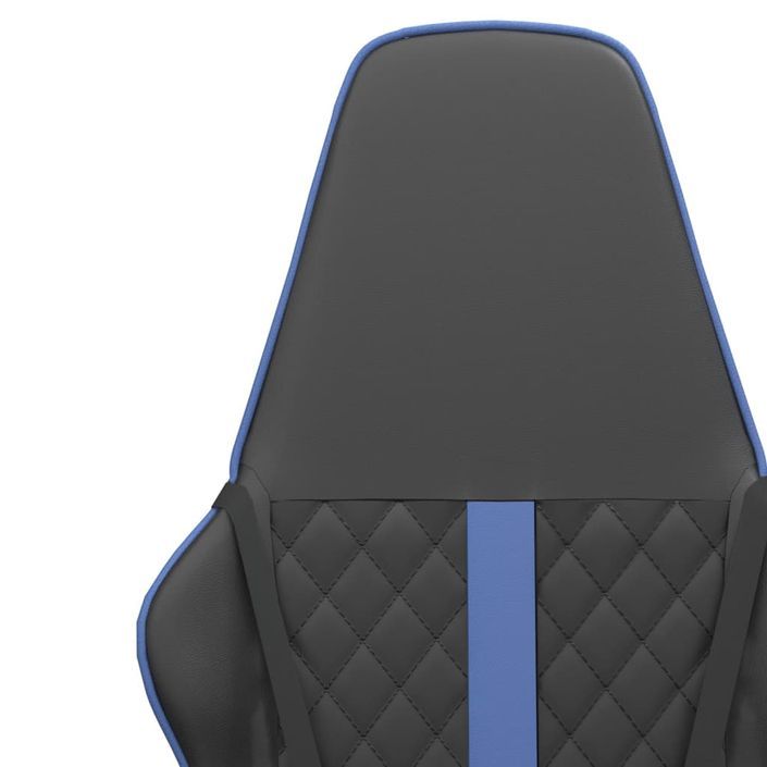 Chaise de jeu Noir et bleu Similicuir - Photo n°11