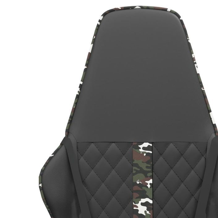 Chaise de jeu Noir et camouflage Similicuir - Photo n°11