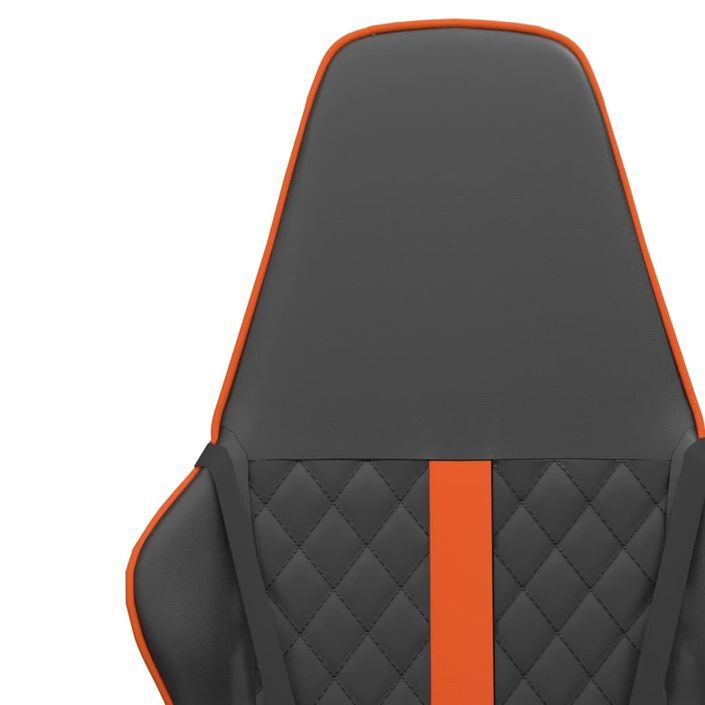 Chaise de jeu Noir et orange Similicuir - Photo n°11