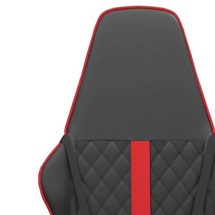 Chaise de jeu Noir et rouge Similicuir - Photo n°11