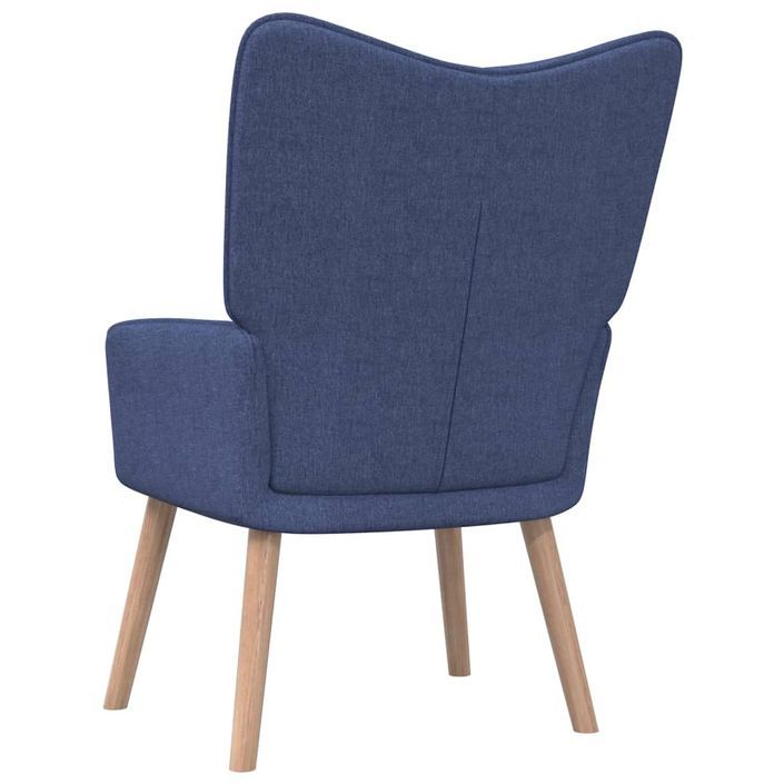 Chaise de relaxation 62x68,5x96 cm Bleu Tissu 3 - Photo n°4
