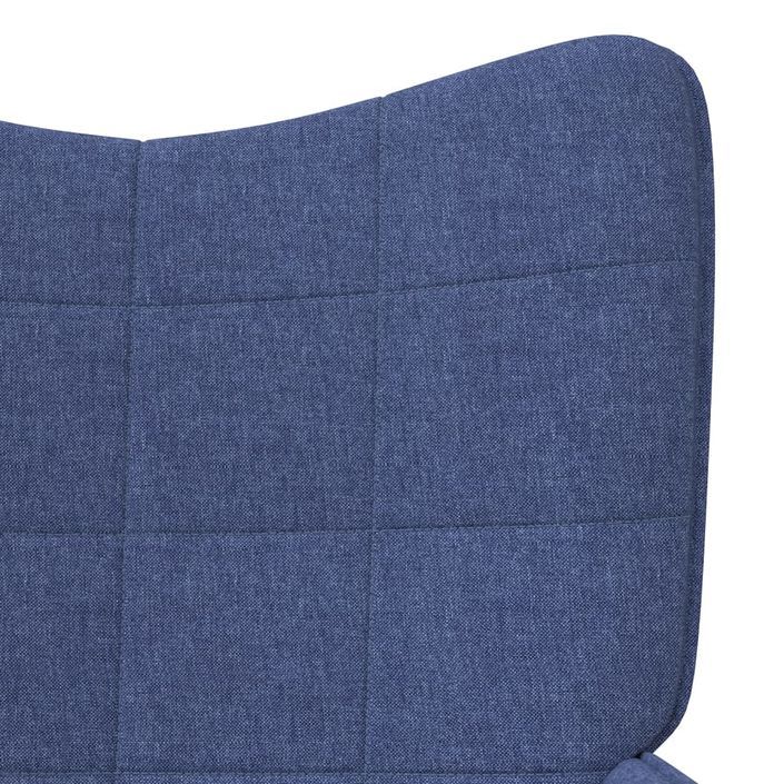 Chaise de relaxation 62x68,5x96 cm Bleu Tissu 3 - Photo n°5