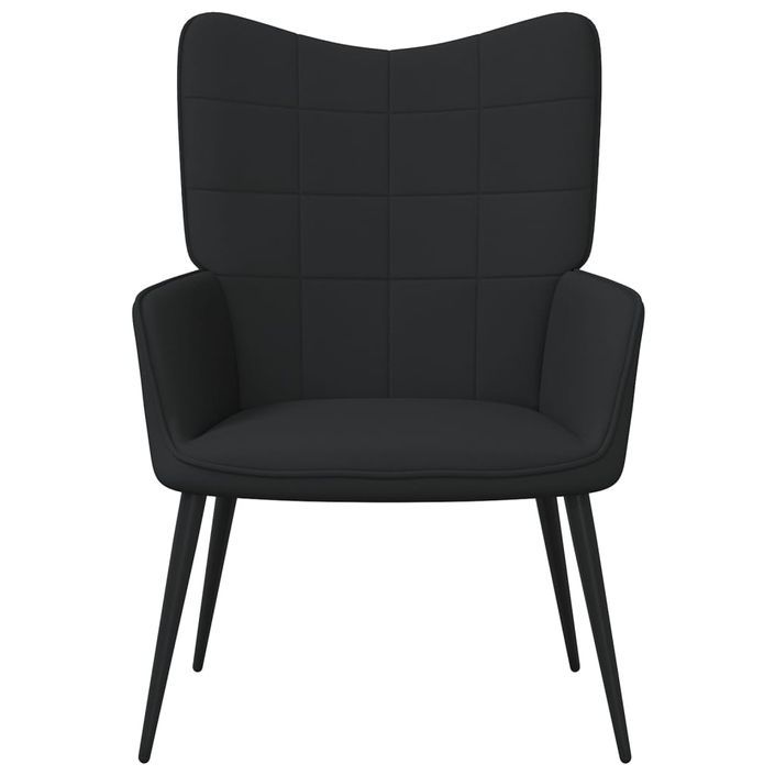 Chaise de relaxation 62x68,5x96 cm Noir Tissu 4 - Photo n°2