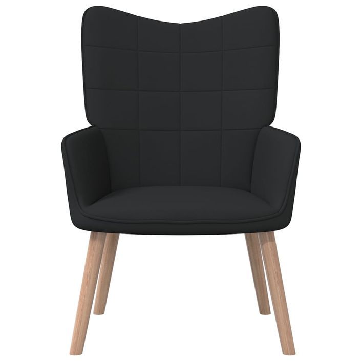 Chaise de relaxation 62x68,5x96 cm Noir Tissu 3 - Photo n°2