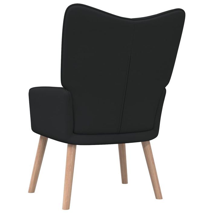 Chaise de relaxation 62x68,5x96 cm Noir Tissu 3 - Photo n°4